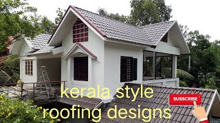 kerala style roofing designs sheet and tiles [upl. by Yerfdog]