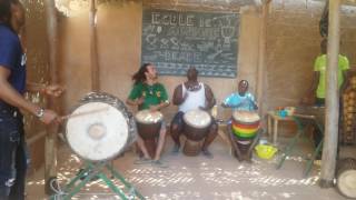 Amidou Balani chez Zoumana dembele djembe master in Bobo [upl. by Nallek]