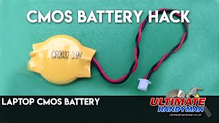 CMOS battery hack  Laptop CMOS battery [upl. by Verlie]