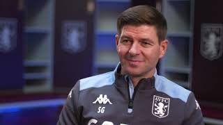 WATCH Steven Gerrards first interview on VILLATV [upl. by Allehc507]