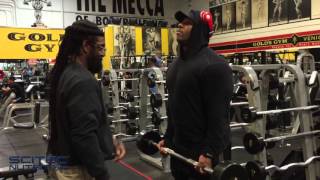 SciTec athlete Shawn Rhoden trains arms in The Mecca [upl. by Kape]