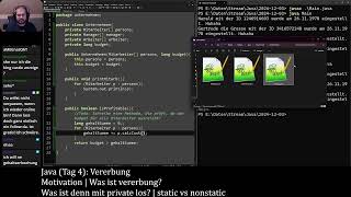 Eine erbende Klasse  Java Live Coding Live Stream Teil 18 [upl. by Chil124]