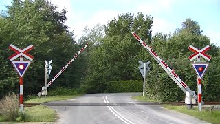 Spoorwegovergang Silkeborg DK  Railroad crossing  Jernbaneoverskæring [upl. by Marna]