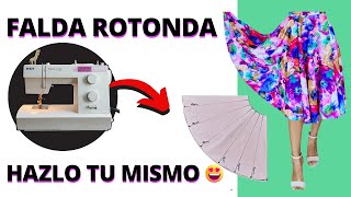 CÓMO HACER FALDAS✅  Falda Circular o Rotonda o de vuelo o falda de círculo completo☑️saiaskirt [upl. by Egas]