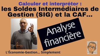 Analyse financière  SIG et CAF Simplement [upl. by Tteirrah]