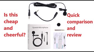 Gyvazla budget YouTube lavalier lapel Microphone Quick comparison review [upl. by Cirad]