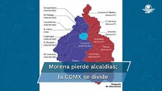 Así quedó el mapa electoral en CDMX [upl. by Hayimas]