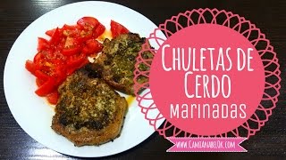 Chuletas de Cerdo marinadas ♥  CamiAnabelOk [upl. by Atthia]