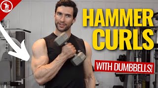 Hammer Curls With Dumbbells 3 Form Tips For BIG GAINS [upl. by Moorefield328]