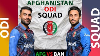 AFGHANISTAN SQUAD FOR BANGLADESH SERIES [upl. by Acenes459]