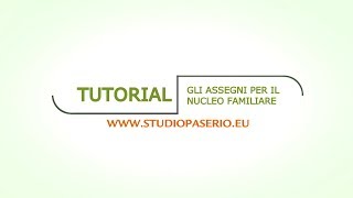 Tutorial  Come compilare la richiesta di ANF Assegni per il Nucleo Familiare [upl. by Ailicec]