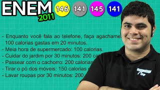 ENEM 2011 Matemática 6  Proporcionalidade e Calorias [upl. by Ennazor254]