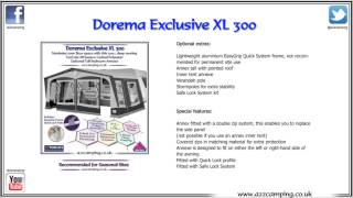 Dorema Exclusive XL 300 3m Caravan Awning [upl. by Narmak387]