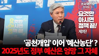 조국혁신당 정책토크 요아정 제1탄 2025년도 정부 예산안 평가 [upl. by Bluefarb642]