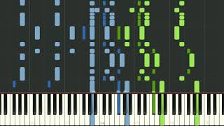 Marche Militaire no1 piano duet 4 hands by Franz Schubert  synthesia [upl. by Niknar]