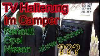 TV Halterung schwenkbar im Camper ohne Bohren die platzsparende Lösung im Renault Opel Nissan [upl. by Amaryllis]