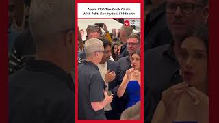 Tim Cook In Conversation With Aditi Rao Hydari And Siddharth At Apple Event [upl. by Myrah367]