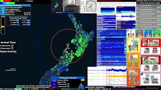 GlobalQuake M42 5km Depth Light Shaking South Taranaki Bight 21124 0746 [upl. by Pauiie]