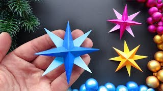 Basteln Weihnachten Sterne basteln mit Papier  Weihnachtsdeko selber machen ⭐ [upl. by Lemaceon]