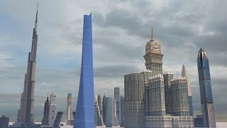 The size of SKYSCRAPERS at scale 2016 [upl. by Marie440]