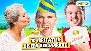 10 IRRITATIES OP EEN VERJAARDAG [upl. by Ahtibbat]