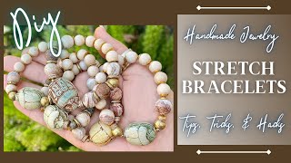 Best Stretch Bracelet Tutorial Tips Tricks Hacks For Creating Stretchy Bracelets Handmade Jewelry [upl. by Gardol425]