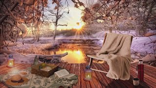 Sunny Winter Day Ambience  Peaceful Nature Sounds amp Calming River Sounds [upl. by Tesler]