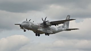 CASA C295M Polish Air Force arrival at RIAT 2016 AirShow [upl. by Halil479]