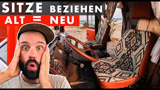 Die SCHÖNSTEN SITZE für 190€  Autositze neu beziehen  Wohnmobil Ausbau [upl. by Eikkin695]