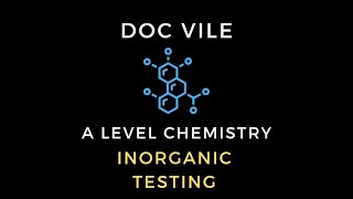 Inorganic Testing  A Level Chemistry  Dr James Vile [upl. by Rosenblatt684]