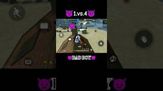 1vs4👿🎥 free fire freefire viralshort video sadshotsshayari subscribe ff sad 🥺 [upl. by Rekab]