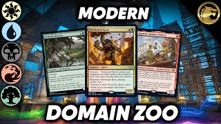 ☀💧💀🔥🌳 TOO STRONG Domain Zoo  MTG Modern Deck [upl. by Anidam]