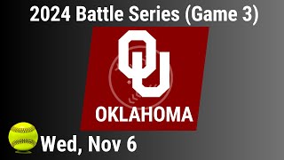 2024 Nov 6  Softball  Game 3 Battle Series  Oklahoma Fall Series  20241106 [upl. by Lazaruk]