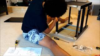 Assembling an IKEA 2 drawer nightstand HEMNES [upl. by Asli375]