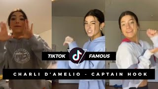 TikTok  Charli DAmelio  Captain Hook Dance Compilation [upl. by Grimbly63]