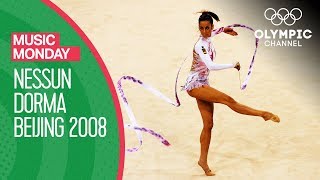 Almudena Cid Performs Rhythmic Gymnastics to Nessun Dorma at Beijing 2008  Music Monday [upl. by Dnalrag]