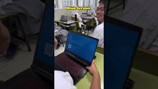 BLUESCREEN saat mau ulangan 😂 alazhar bluescreen ulangan sekolah laptop crash lucuvideo [upl. by Salisbury]