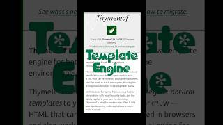 🖊️ Template Engine ⏱️🍃 shorts serversiderendering [upl. by Gosnell334]