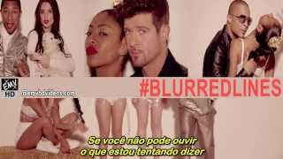 Robin Thicke  Blurred Lines ft TI Pharrell Legendado HD [upl. by Nnaoj823]