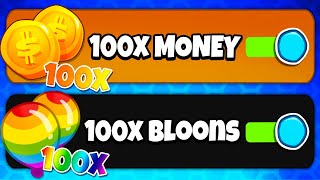 100x Bloons vs 100x Money in BTD 6 [upl. by Gnay]