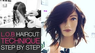 How To Cut A LOB Haircut With A Razor In Under 10 Min  Step by Step Medium Length Haircut [upl. by Jefferson605]