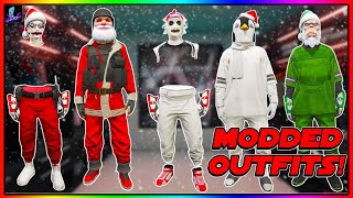 NEW GTA 5 HOW TO GET MULTIPLE XMAS MODDED OUTFITS COLORED JOGGERS AFTER PATCH 168  GTA Online [upl. by Zelazny]