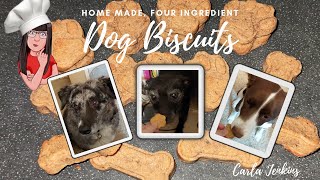 Home Made 4 Ingredient Dog Biscuits  CARLA JENKINS [upl. by Arney47]