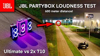 JBL Ultimate vs 2x 710  RAW Loudness test at 600 meter Distance [upl. by Marigold]