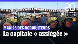 Manifestations des agriculteurs  LIledeFrance « assiégée » [upl. by Rotow280]