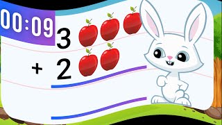 Teaching Kindergarteners Addition with Manipulatives and Visuals  Math Learning Videos [upl. by Aihseym462]