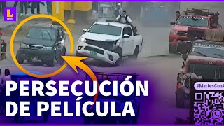 Detienen a secuestradores tras impresionante persecución policial en Puente Piedra [upl. by Admana]