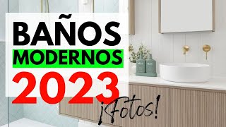 BAÑOS MODERNOS PEQUEÑOS 2023 TENDENCIAS  DECORACION Y DISEÑO DE INTERIORES y MUEBLES DE BAÑO FOTOS [upl. by Eugirne]