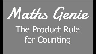 The Product Rule for Counting [upl. by Grefe535]