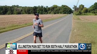 Ellington man overcomes odds as he prepares to make Hartford his 100th half marathon [upl. by Nylrehs]